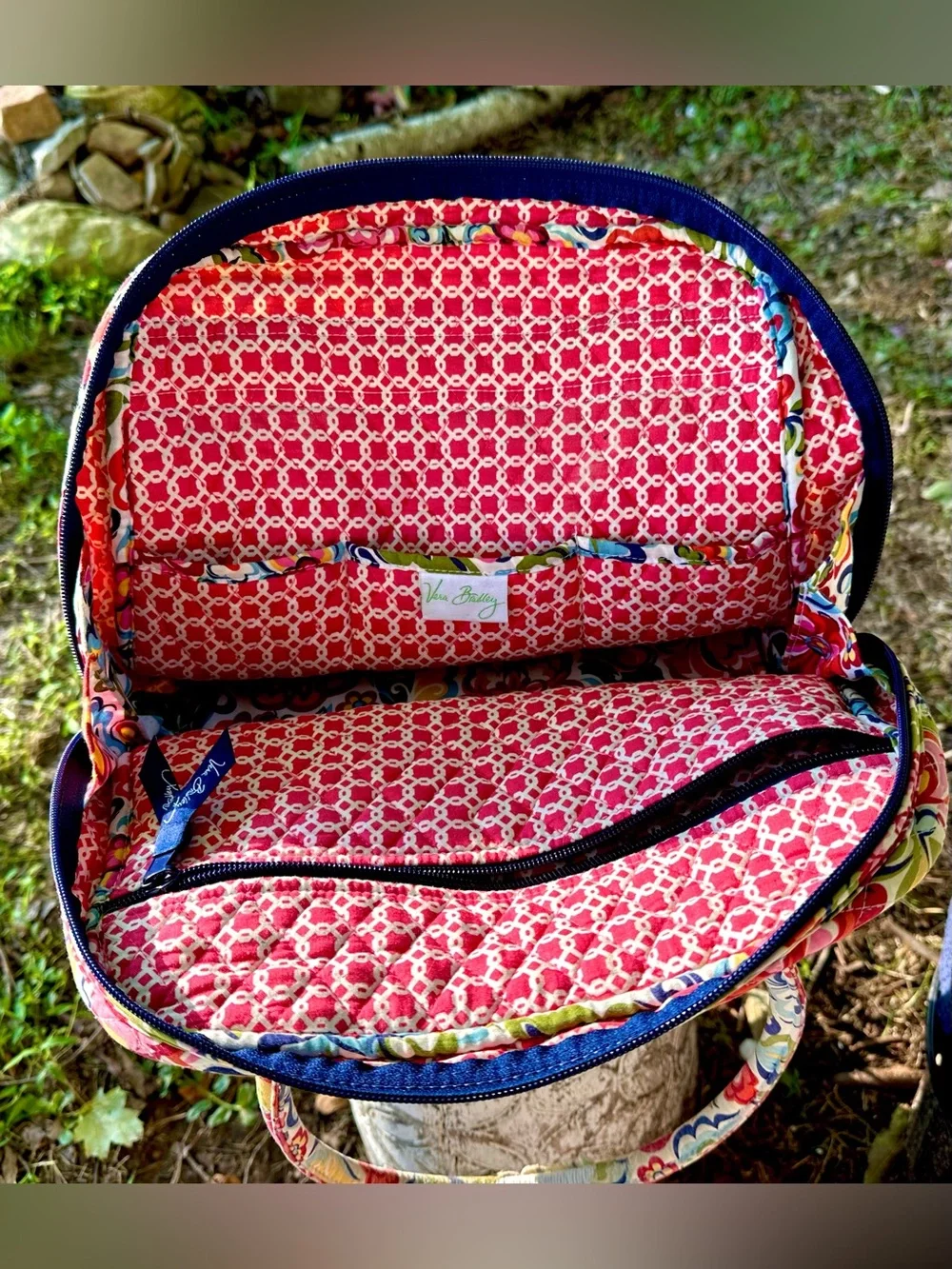 Vera Bradley Colorful Floral Quilted Cosmetic Bag